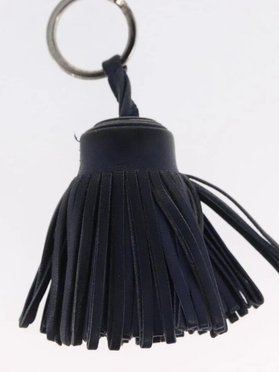 HERMES Carmen Charm Leather Navy Auth hk3436